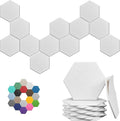 Hexagonal Acoustic Panels-12 Pack High-Density Sound Absorbing Panels by UNECHOACOUSTIC