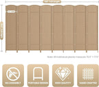 8 Panel Room Divider, 6Ft Folding Privacy Screen, Tall - Image 3