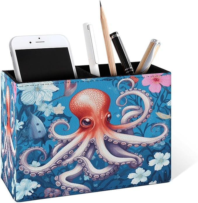 Famame Cute Octopus Flowers Pencil Holder by Famame