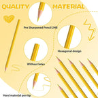 sqzrmdcg 36 PCS Yellow Colored Pencils, Pre-sharpened Professional Wooden Art - Image 3