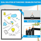 H-Qprobd 36"x24" White Board for Wall Double-Sided Magnetic Dry Erase Board - Image 3