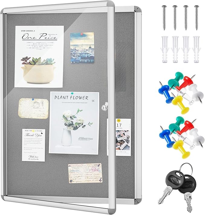 Geetery 36 x 24 Inch Enclosed Bulletin Board by Geetery
