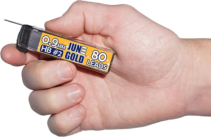 June Gold 960 Pieces, 0.9 mm HB #2 Lead Refills, 12 Dispensers, 80 Pieces Per - Image 2