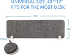 MYOYAY 40''x12'' Privacy Panel Clamp-on Acoustic Desk Divider Freestanding - Image 3