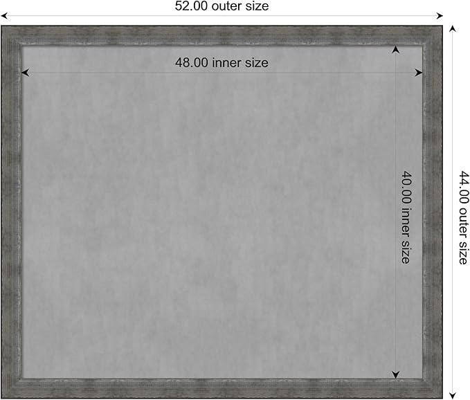 Amanti Art Silver Framed Magnetic Board 44x52 Oversize Vision Board - Image 4