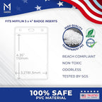 Mata1-USA Plastic Extra-Thick Vertical ID Card Holder, Large Size No Zipper - Image 4