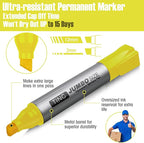 Fuutreo 10 Pack Jumbo Permanent Markers Bulk Large Chisel Tip Permanent Markers - Image 4