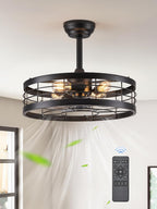 lediary 20 inch fandelier caged ceiling fan with, main product view