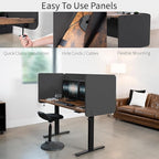 VIVO Clamp-on/Screw-on 60 x 24 inch Privacy Panel, Sound Absorbing Cubicle Desk - Image 8
