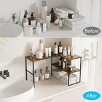 Golener Countertop Organizer Corner Shelf, 2 Tier Adjustable Stackable Corner - Image 5