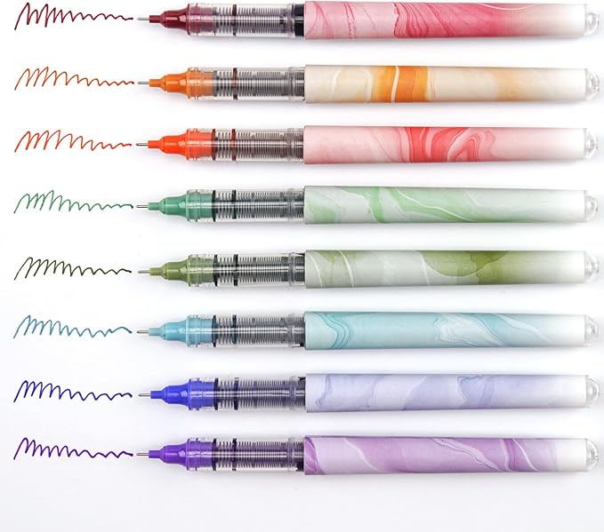 WRITECH Liquid Ink Rollerball Pens: Multi Colored 0.5mm Extra Fine Point Tip - Image 3