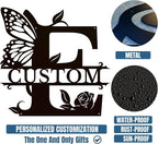 Personalized Custom Letter Name metal Signs, Custom Black Letter Monogram Wall - Image 6
