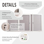 71x36 Inch Lockable Enclosed Bulletin Board, Weather-Resistant Outdoor - Image 4