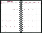 Brownline® 2026 DuraFlex Daily/Monthly Planner, Appointment Book, 12 Months, January to December, Twin-Wire Binding, 8" x 5", Black (CB634V.BLK-26)