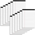 Nichela 5" x 8" Note Pads 12 Pack of Legal Pads 30 Sheets Notepad College Ruled by Nichela