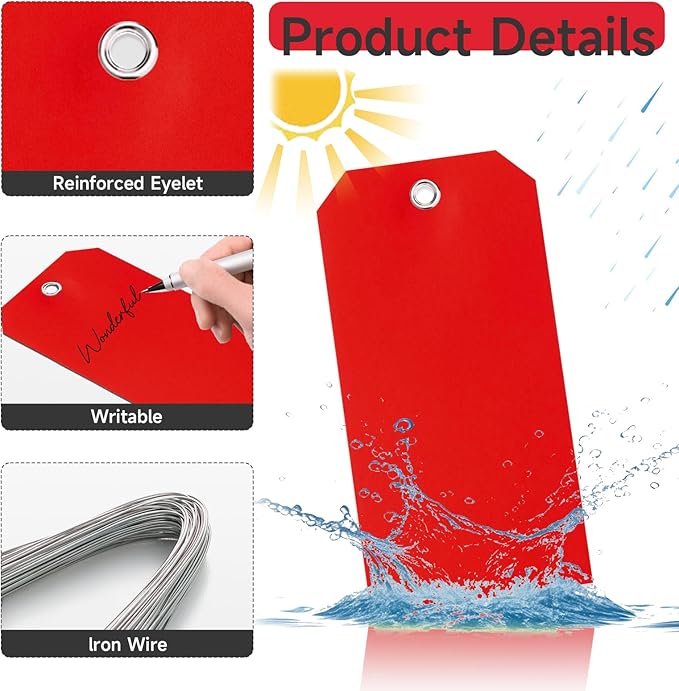 100 Plastic Shipping Tags - Image 3