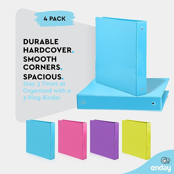3 Ring Binder 1.5 Inch, 1 ½ inch Binder Clear View Cover - Image 4