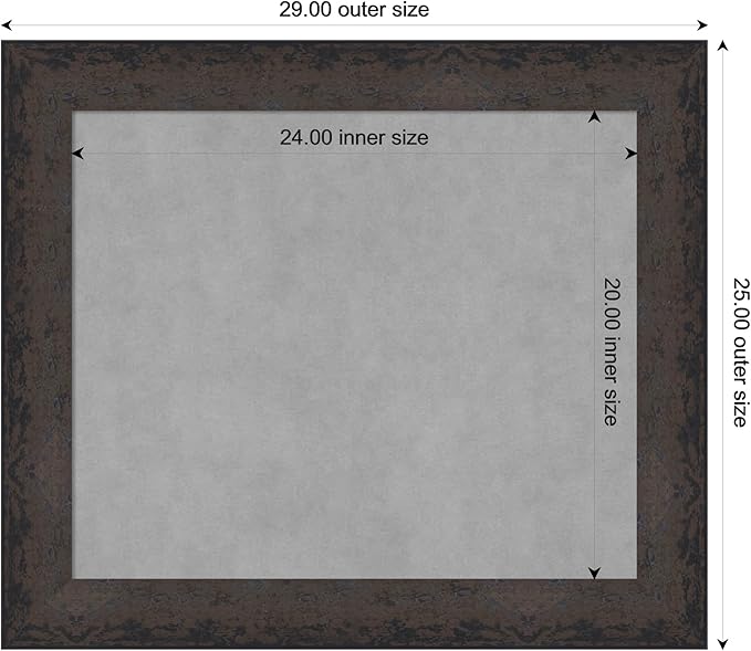 Amanti Art Black Framed Magnetic Board 25x29 Medium Vision Board - Image 4