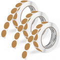 Perco Kraft Brown 1-Inch Round Circle Dot Sticker Labels by Perco