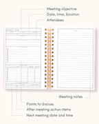 Lamare Meeting Notebook for Work Organization – Perfect Work Notebook for Note - Image 4