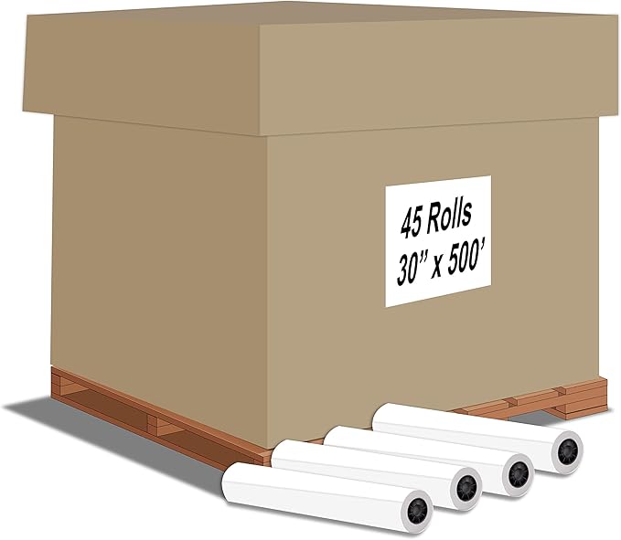 Alliance Wide Format Paper 30” x 500’ Rolls Bond Engineering 92 Bright 20lb by Alliance