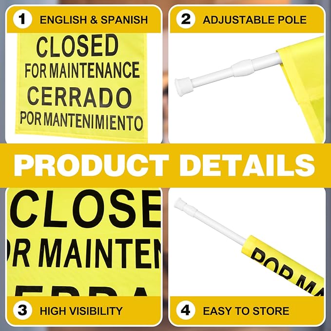 Leinuosen Closed for Maintenance Safety Sign - Image 4