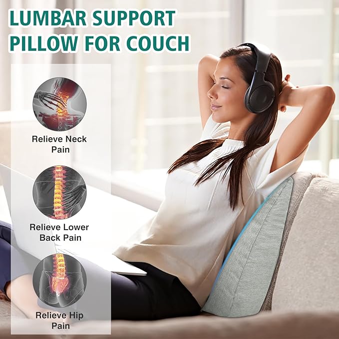 TANYOO Back Support Pillow for Recliner Soft Dual Layer Lumbar Support Pillow - Image 4