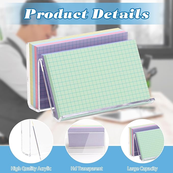 2 Pack 3x5 Index Card Display Holder Acrylic Cards Holder Stand Acrylic - Image 4