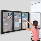 SWANCROWN Outdoor Bulletin Board 70x36in, Enclosed Bulletin Board - Image 6