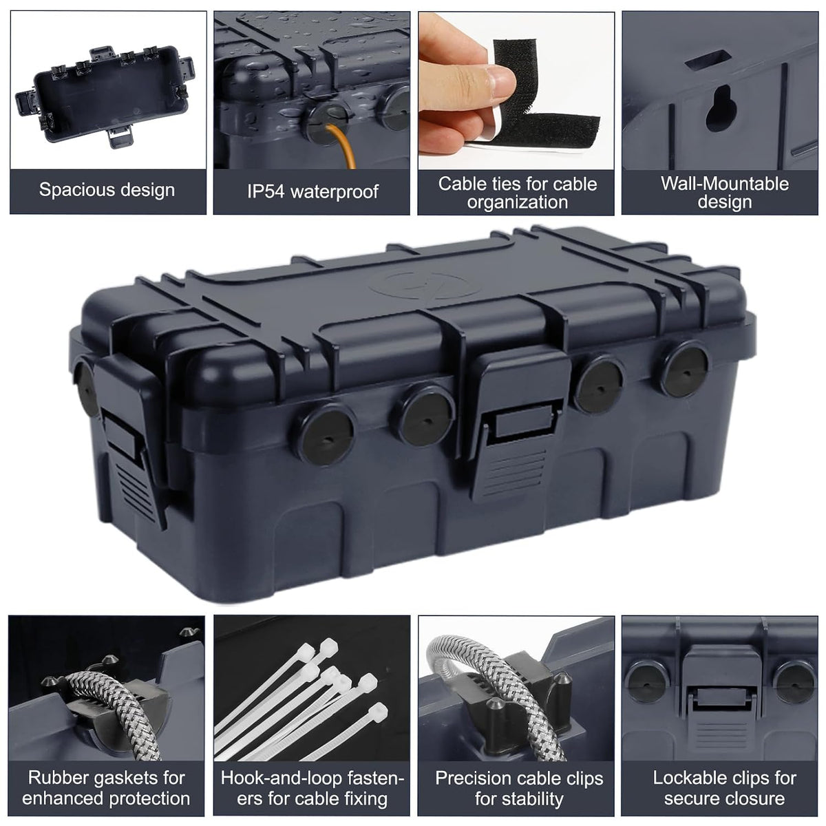 [2 Pack] Outdoor Electrical Box Waterproof, OUTDSPLY Medium Outdoor Electrica...
