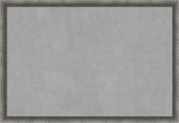 Amanti Art Grey Framed Magnetic Board 26x38 Large Vision Board by AmantiArt