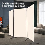 Room Divider 6FT Folding Privacy Screens, 3 Panel Partition Room Dividers - Image 2
