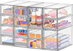 Desk Organizer with 14 Drawers, FODIENS 14 Packs Acrylic Stackable Desktop by FODIENS