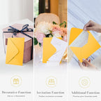 5x7 Gold Envelopes 100 Pack, Goefun A7 Yellow Shiny V Flap Envelopes - Image 4