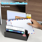 OUTIOE Mail Organizer Countertop, Small Desk File Organizer, Metal File Holder - Image 4
