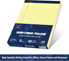 Woodlake Legal Pads 8.5 "x 11" – 6‑Pack, Wide Ruled, Premium Yellow Paper Pad - Image 2
