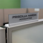 Printex Design - Personalized Office CUBICLE Name Plate & Sign. Modern Aluminum - Image 2