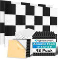 48 Pack Sound Proof Foam Panels by Knightsacoustic