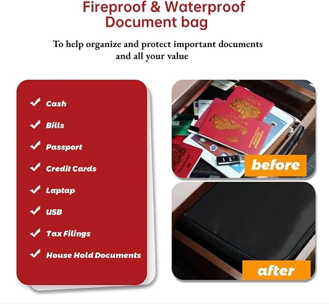 Fireproof Document Organizer, Large Size - Image 7