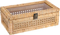 hipiwe rattan decorative box with clear lid and, main product view