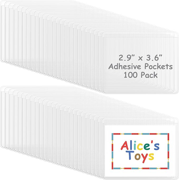 Jeyiour 100 Pcs Label Holders Adhesive Nameplate Pockets Storage Bin Labels by Jeyiour