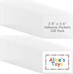 Jeyiour 100 Pcs Label Holders Adhesive Nameplate Pockets Storage Bin Labels by Jeyiour