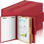 Skyygemm 48 Pcs Classification Folders Letter Size, 2 Divider Pressboard File by Skyygemm