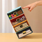 Spacious Desk Drawers, Stackable Desktop Organizer, Plastic Storage Box - Image 4