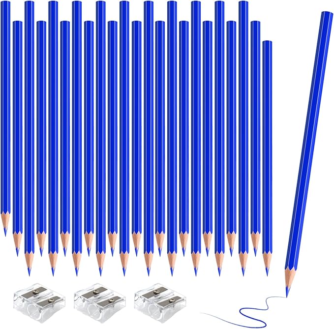 sqzrmdcg 36 PCS Blue Colored Pencils, Pre-sharpened Professional Wooden Art by Unknown