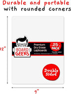 Board Geeks 25 Pack Small White Boards - Image 3
