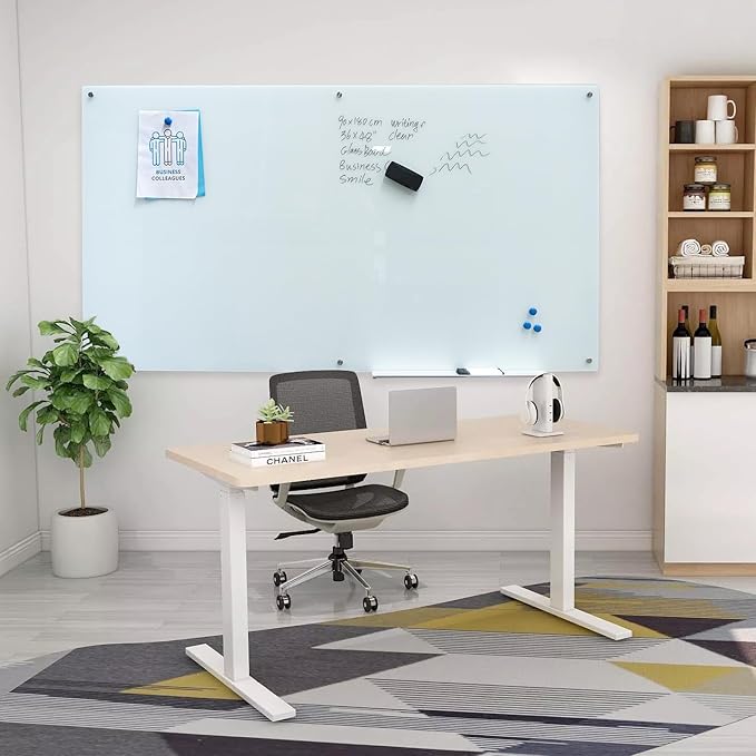 Magnetic Glass Dry Erase Board Frameless Wall Mounted White Board 40 * 72 - Image 5