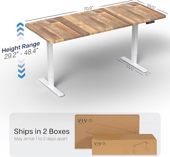 VIVO Electric 71 x 30 in Standing Desk, Memory Height Adjustment, 1B Series - Image 3