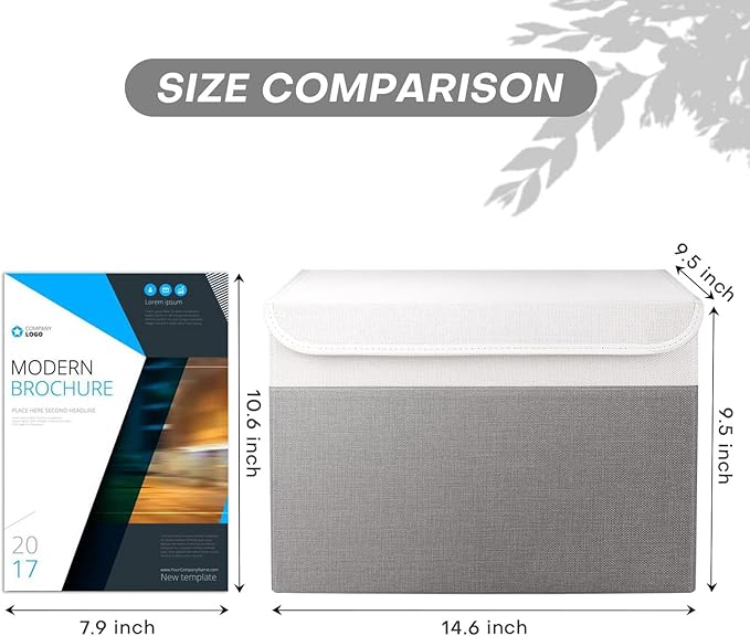 Bagnizer Large 22 Quart Linen Fabric Foldable Storage Bin Cube Organizer Basket - Image 2