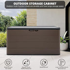 Decksplore 100 Gallon Plus Outdoor Storage Box Waterproof Lockable Resin Deck - Image 5
